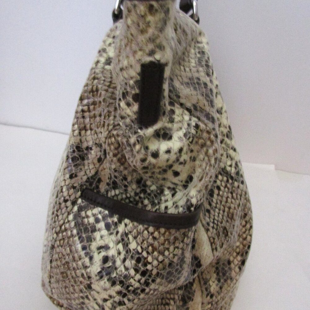 Huge Snake Python Tote Lightweight Leather Bag Ca… - image 7